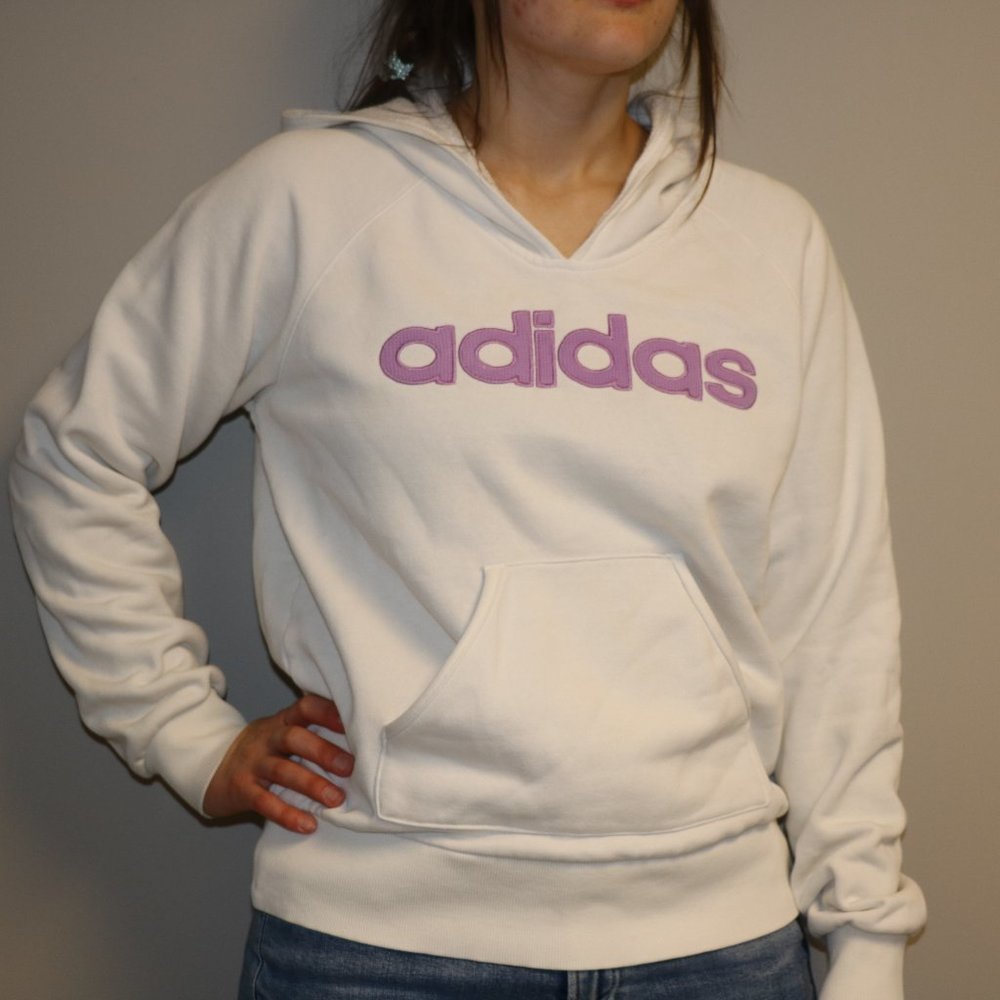 Adidas white hoodie